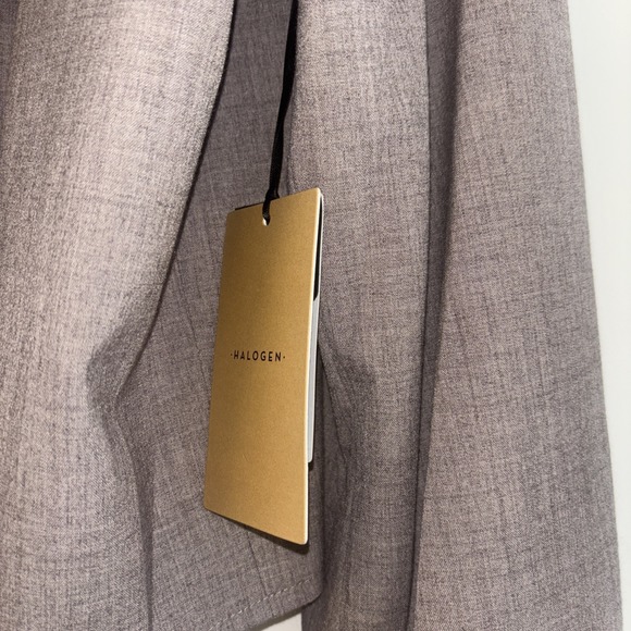 Halogen Women's Jacket Sz Lg Trench Cropped Chore Coat Beige Game Nordstroms NWT - Picture 7 of 9